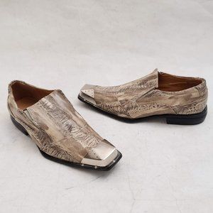 🔩 Salvanni Italian Loafers Metal Capped  Sz11 🔩